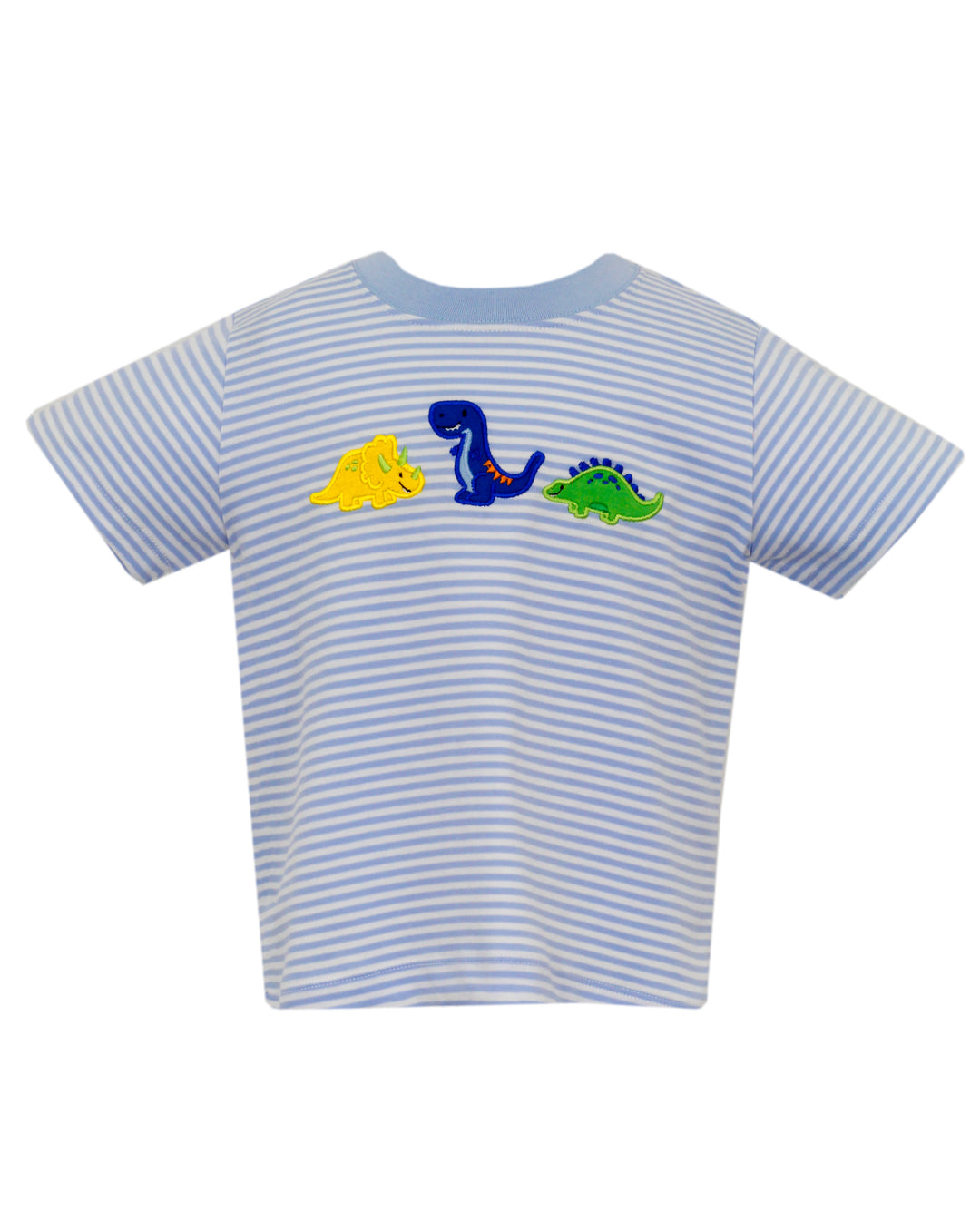 Knit Stripe Tee with Dino Applique