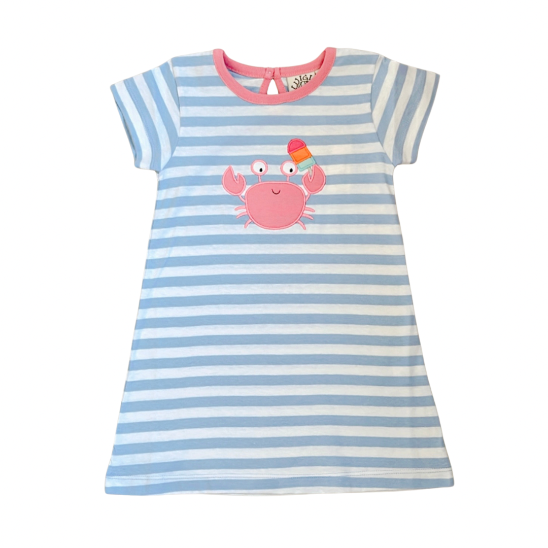 Knit Dress- Crab with Popsicle