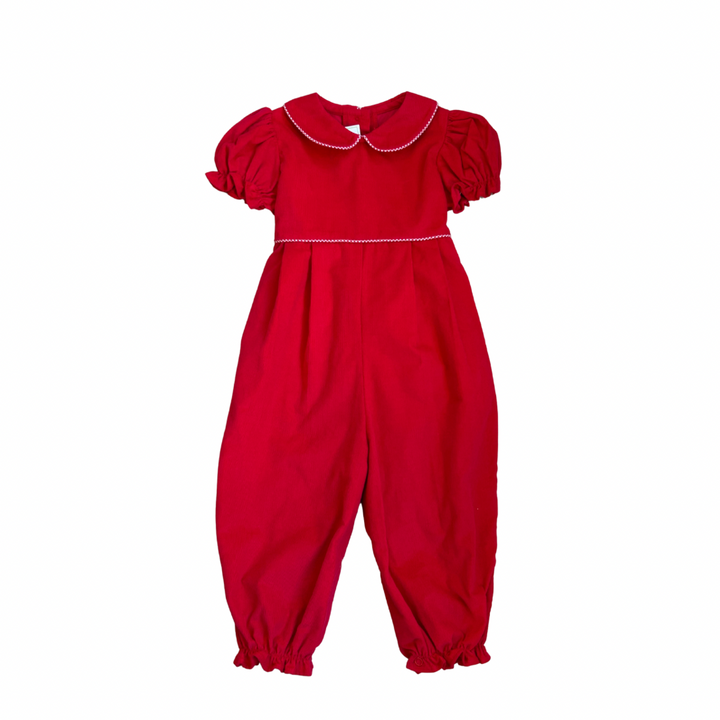 Red Windsor Bow Back Romper