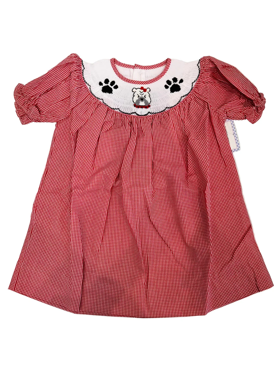 Bulldog Smocked Bishop Dress