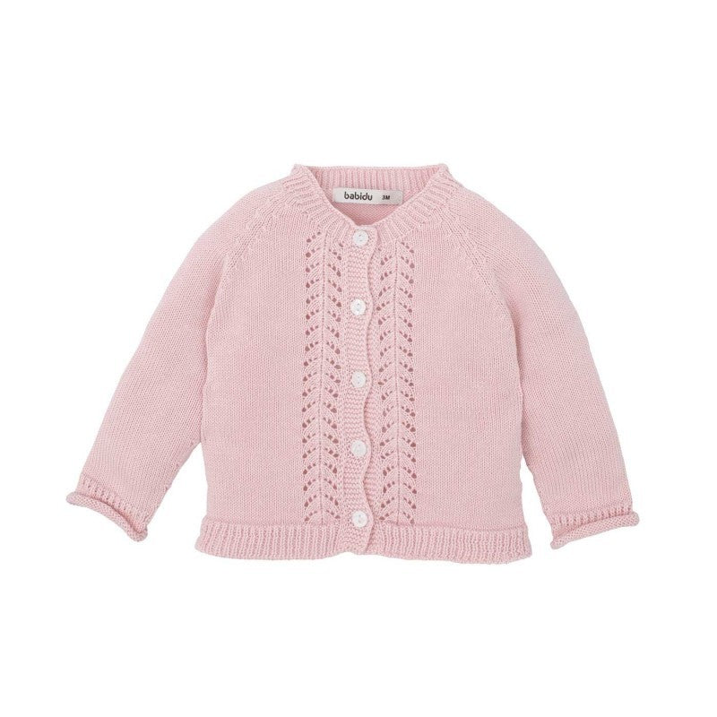 Knit Cardigan- Pink