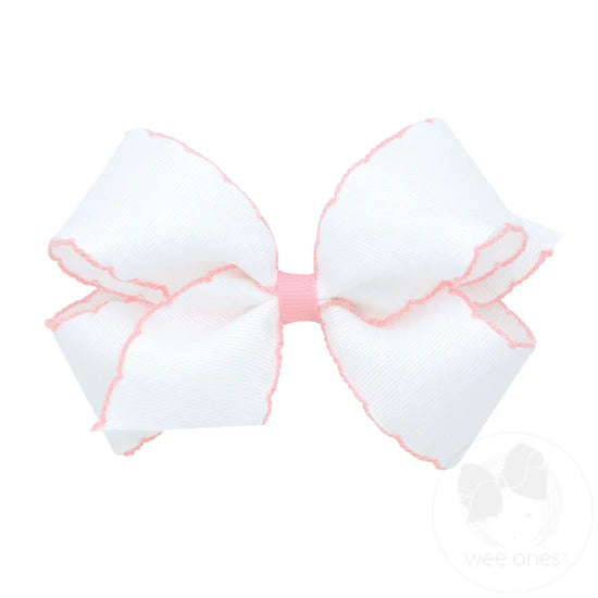 Wee Ones bow- medium moonstitch contrasting MULT COLORS