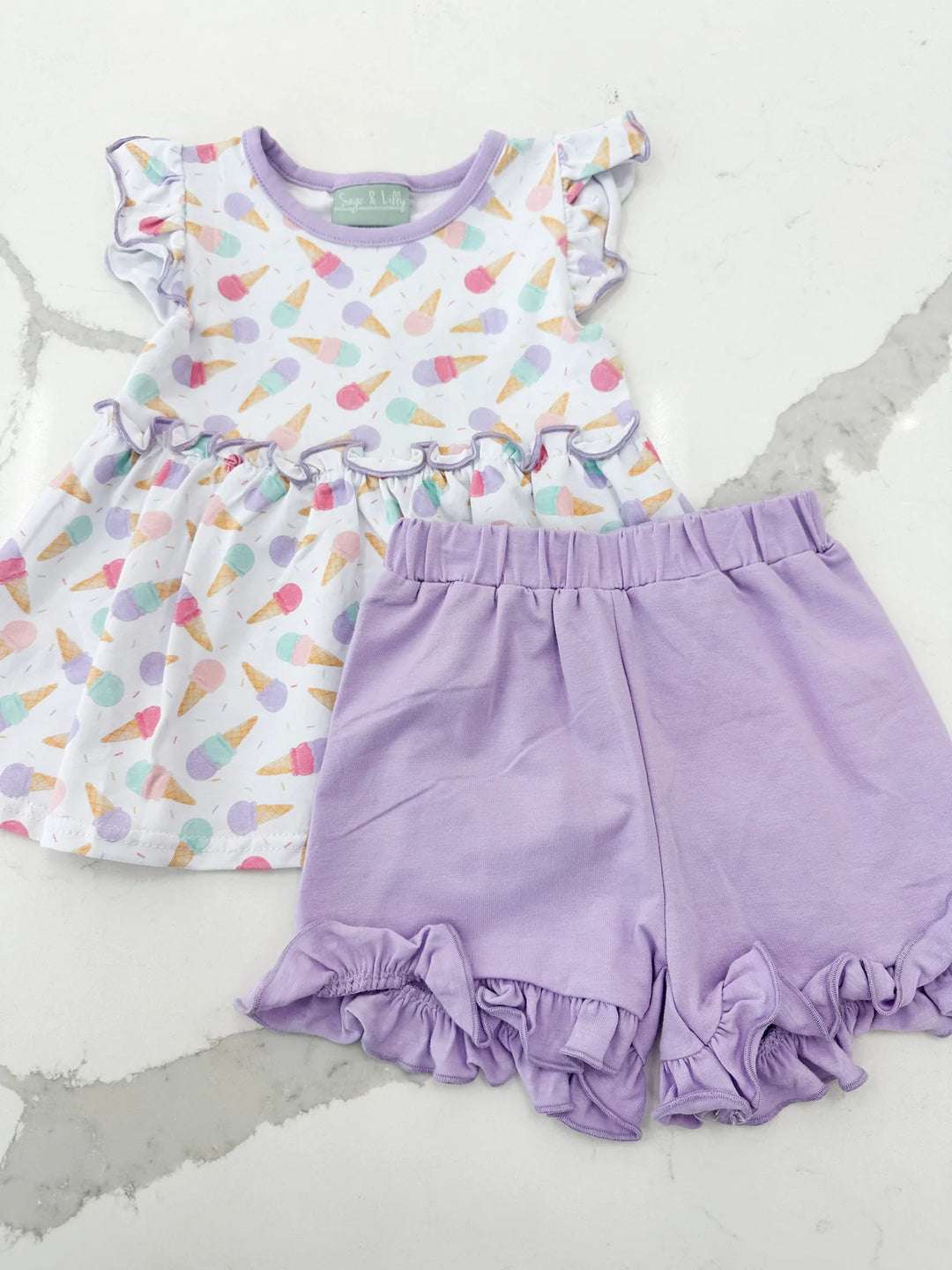 ice cream shorts dress PATRIOTIC COLORS ICE CREAM SHORTS OUTFIT - NEW - Size 4T