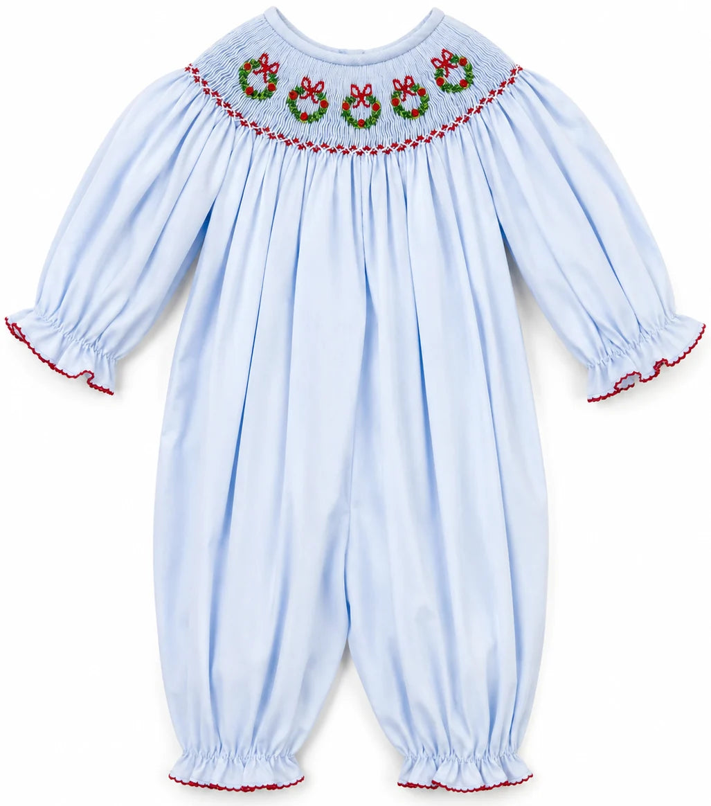 Emmie Smocked Christmas Wreath Bubble