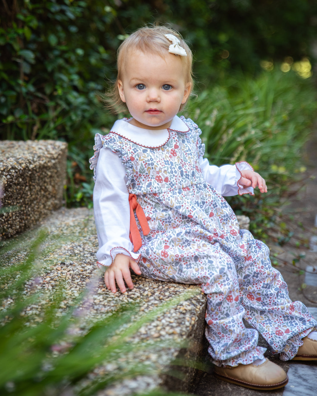 Fall Flower Romper Set