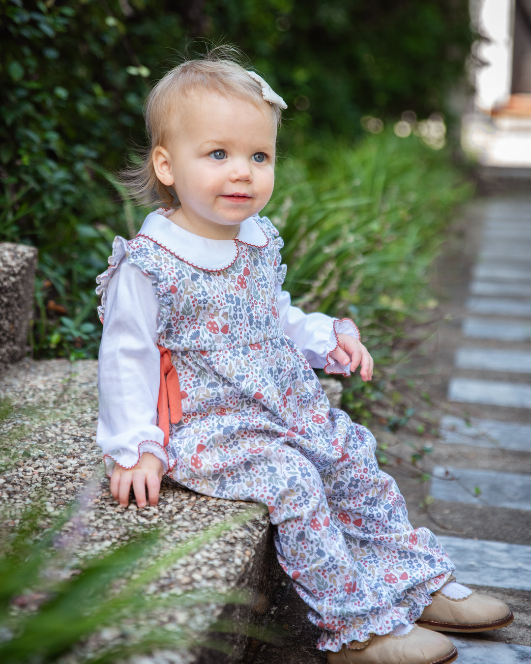 Fall Flower Romper Set