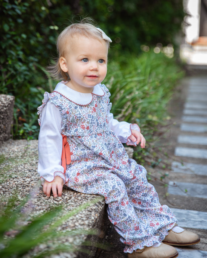 Fall Flower Romper Set