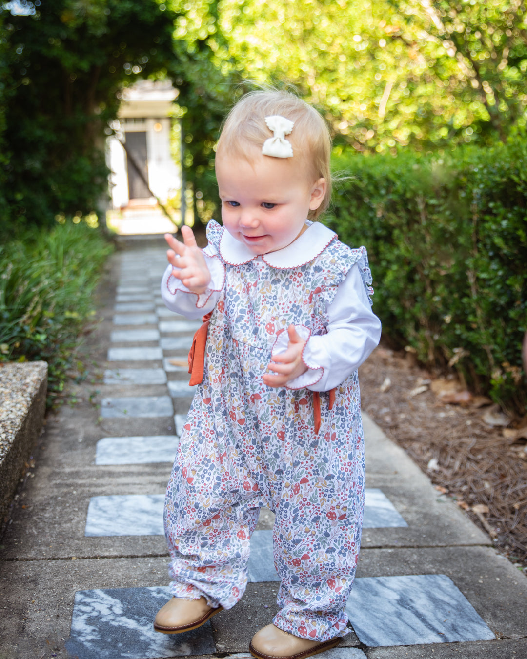 Fall Flower Romper Set