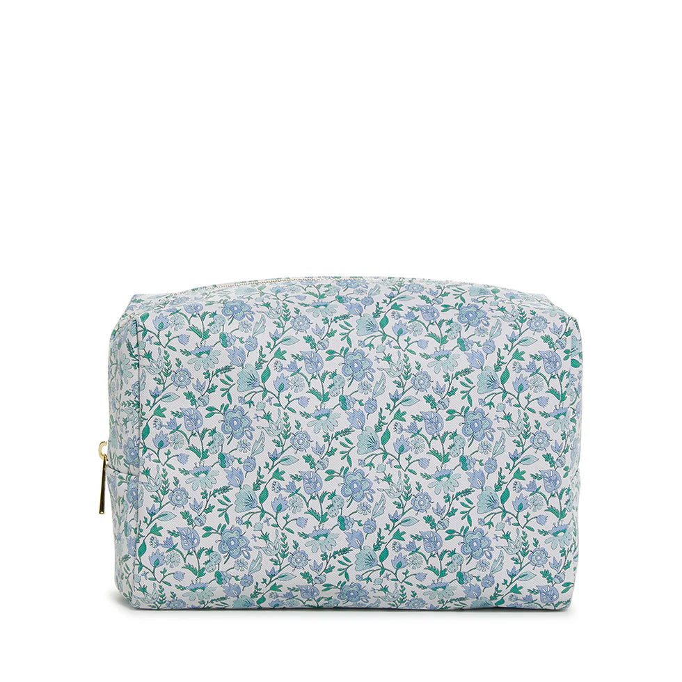 Luxe Saffiano Cosmetic Bag- Hamptons Floral