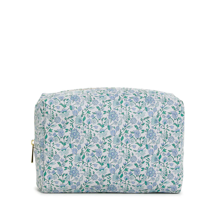 Luxe Saffiano Cosmetic Bag- Hamptons Floral