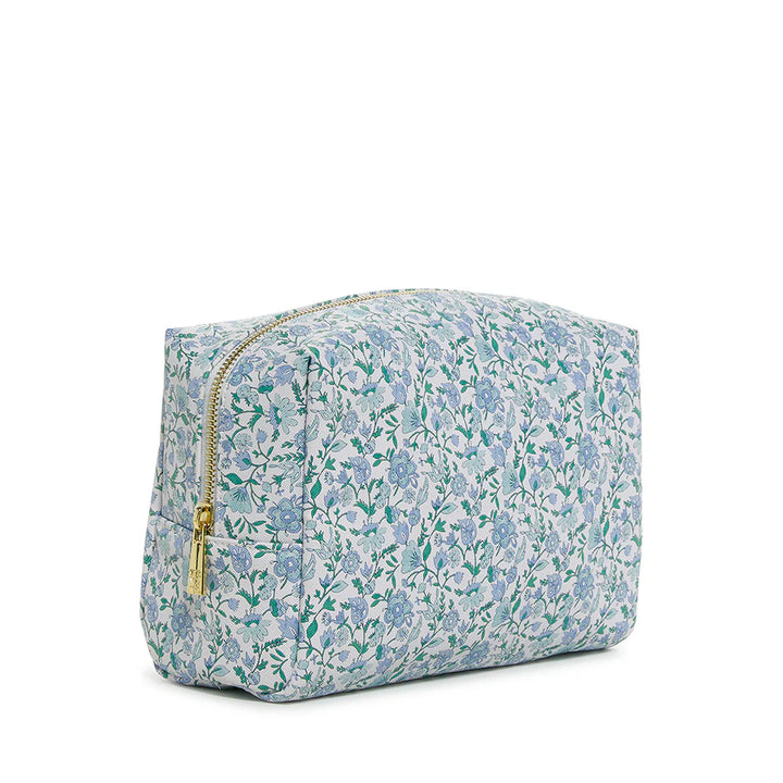 Luxe Saffiano Cosmetic Bag- Hamptons Floral