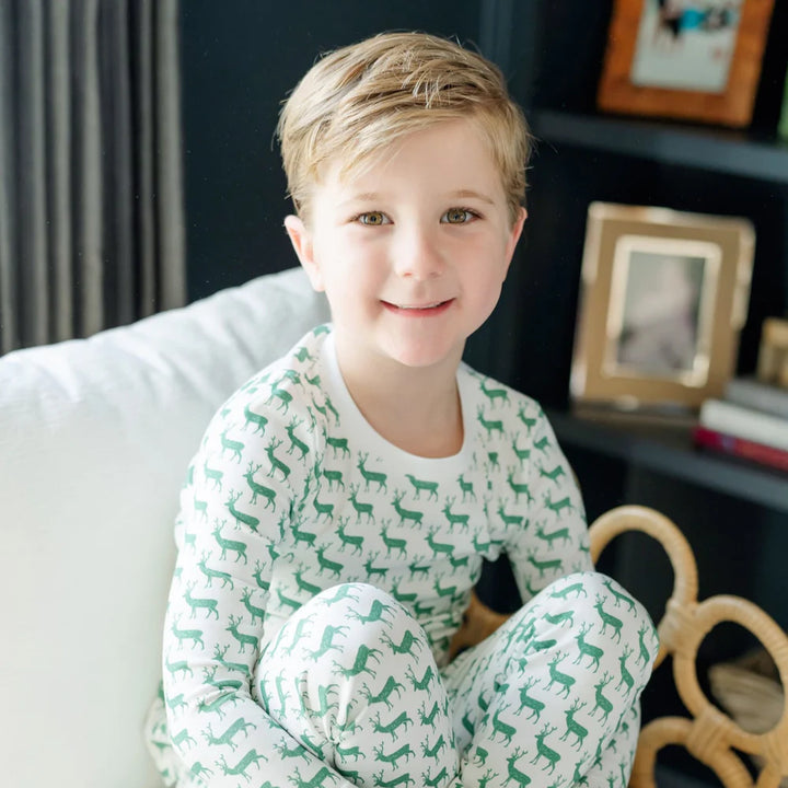 Grayson Pajama Set- Woodland Deer