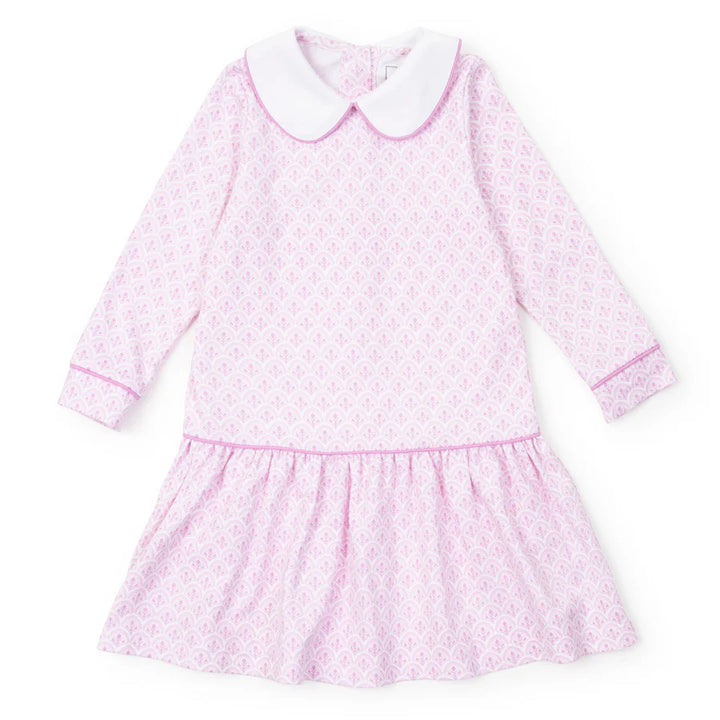 Lillian Dress- Scalloped In Pink