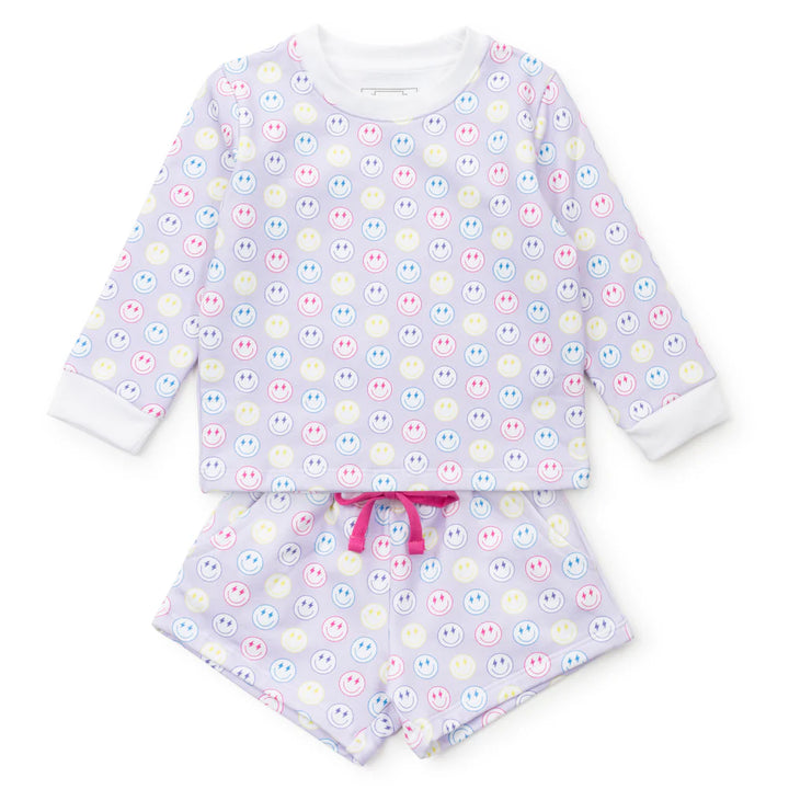 Stella Sweatshirt Short Set- Preppy Smiles