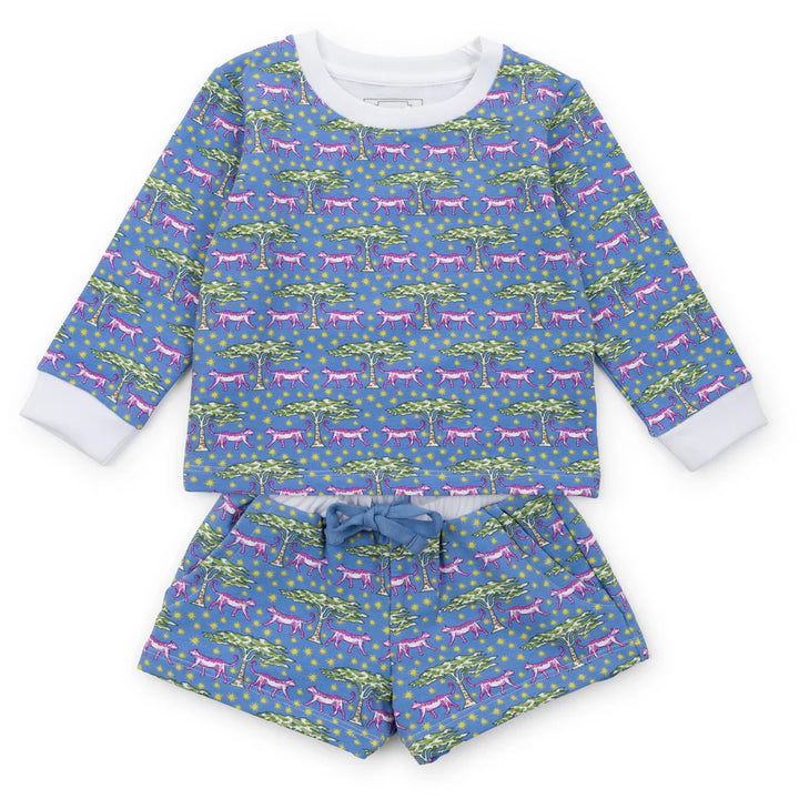 Stella Sweatshirt Short Set- Royal Safari