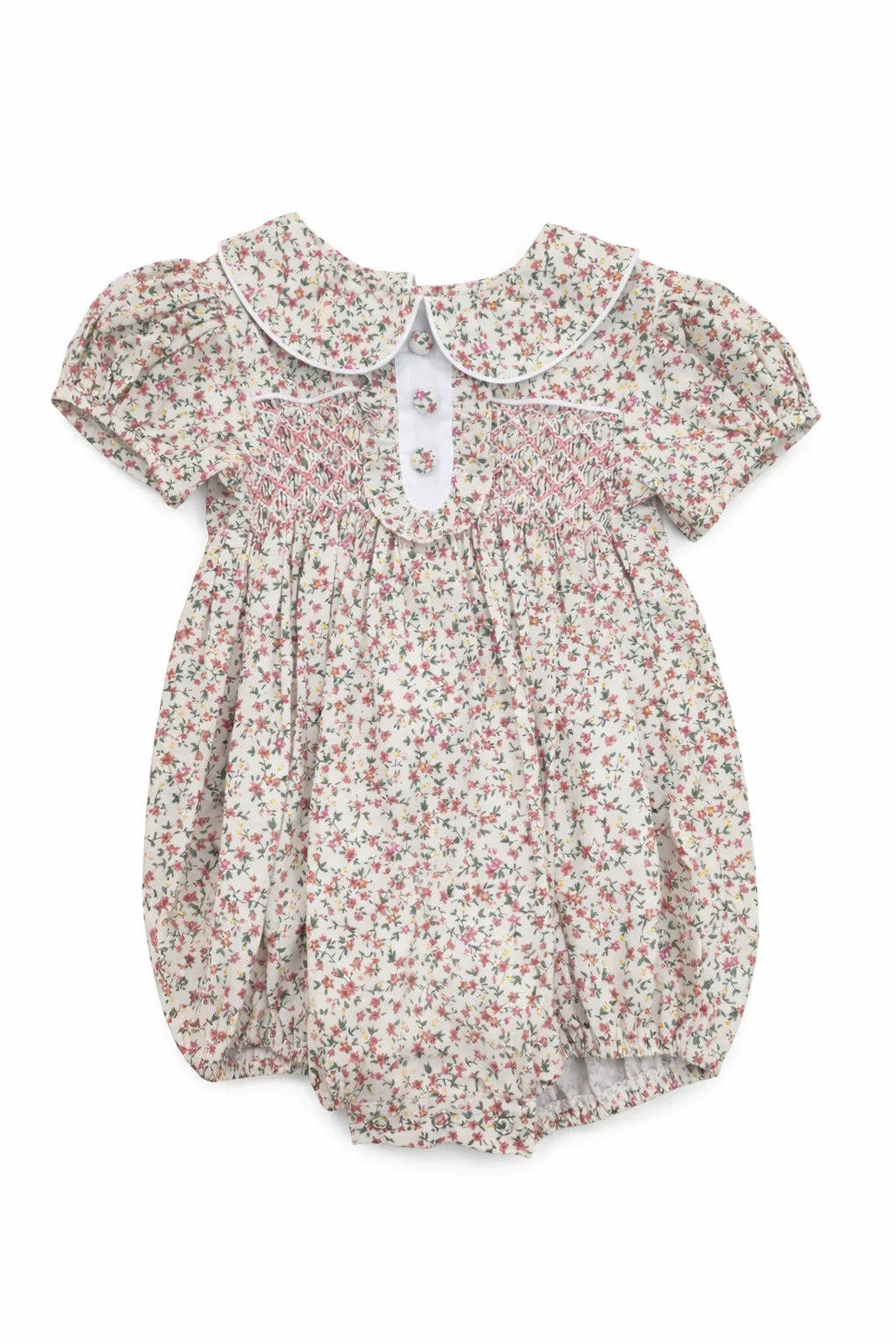 Samantha Smocked Floral Bubble