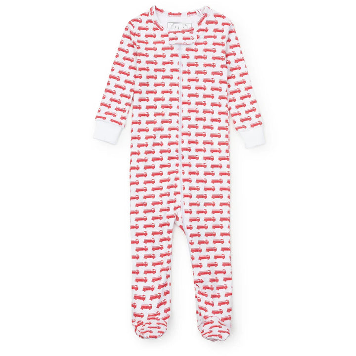 Parker Zipper Pajama - Fire Truck