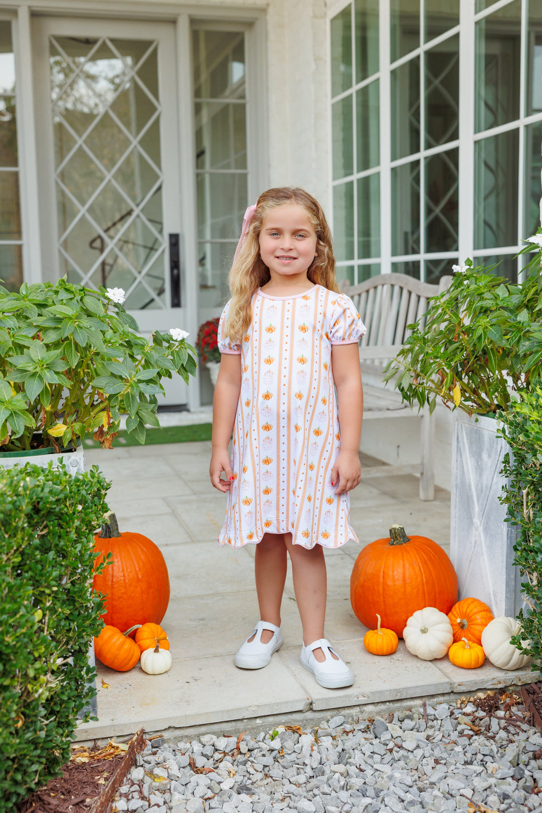 Pumpkin Patch Scalloped Dress