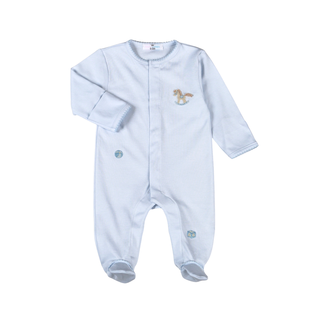 Blue Rocking Horse Footie