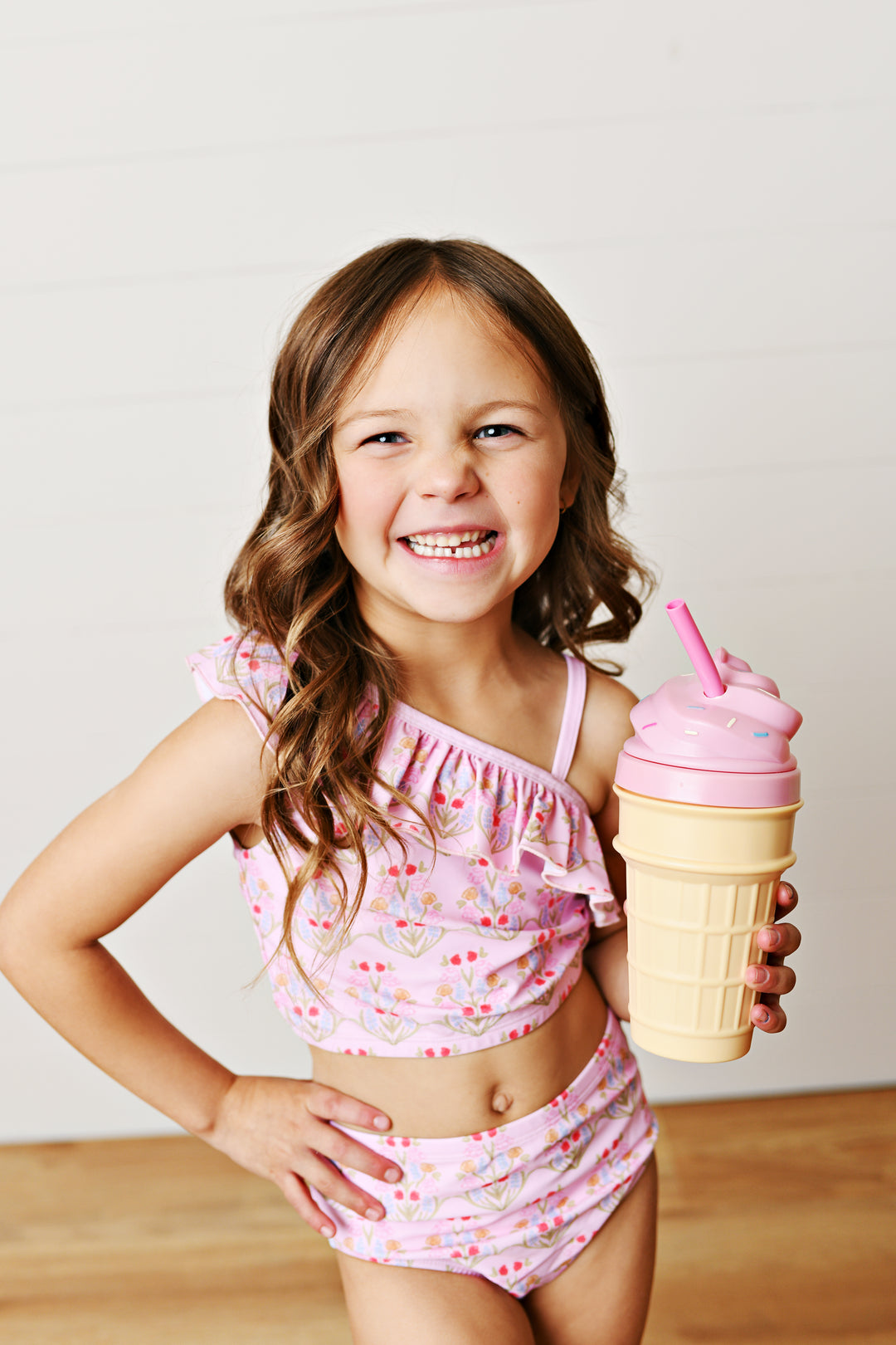 2-Piece Ruffle Swim- Pink Floral