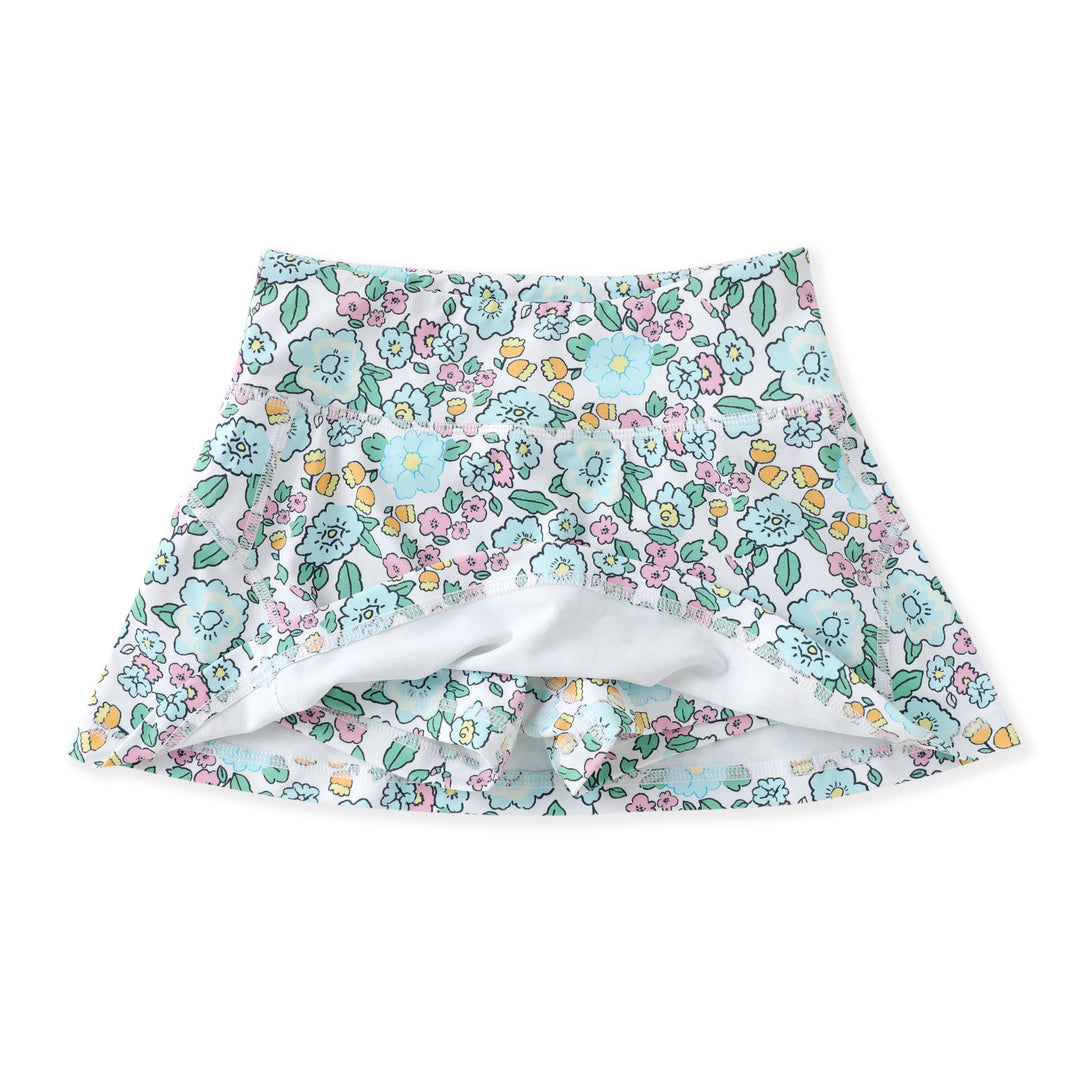 Aqua Blooms Tennis Skirt