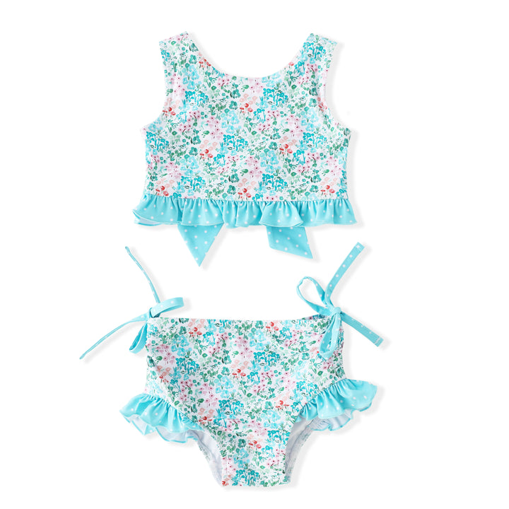 Blue Floral 2 Piece Swim