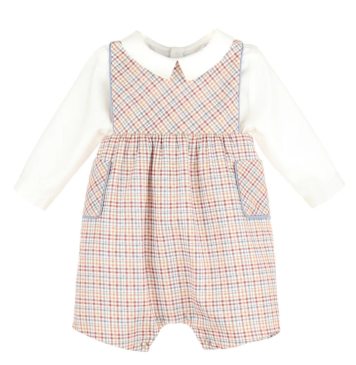 Maple Check Pocket Shortall Set