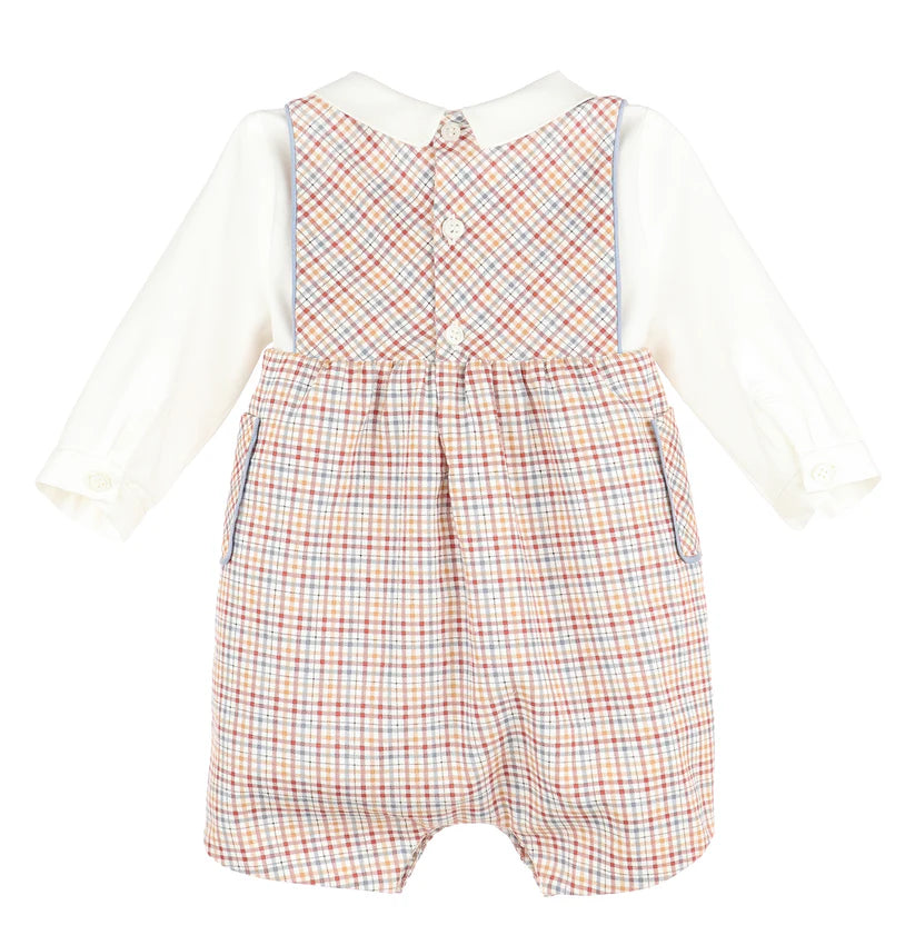 Maple Check Pocket Shortall Set