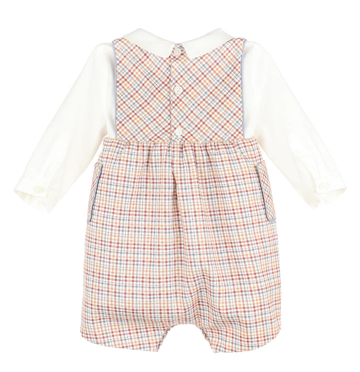 Maple Check Pocket Shortall Set