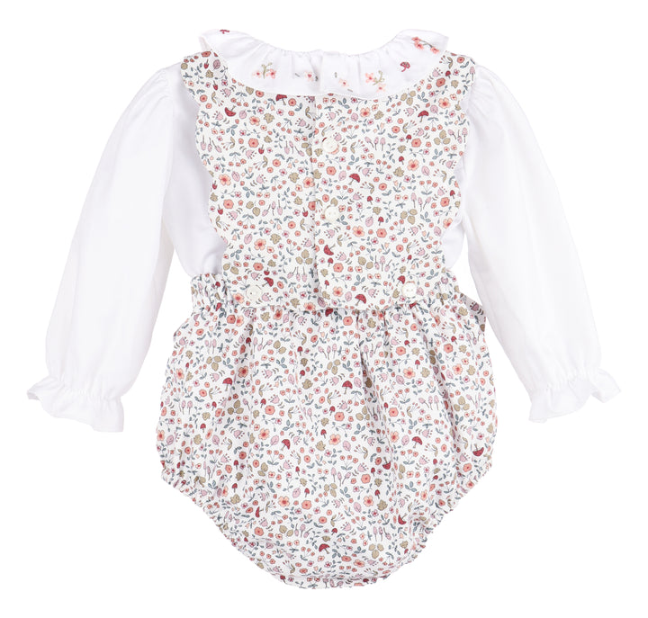 Woodland Scallops Overall- Red