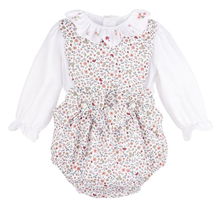 Woodland Scallops Overall- Red