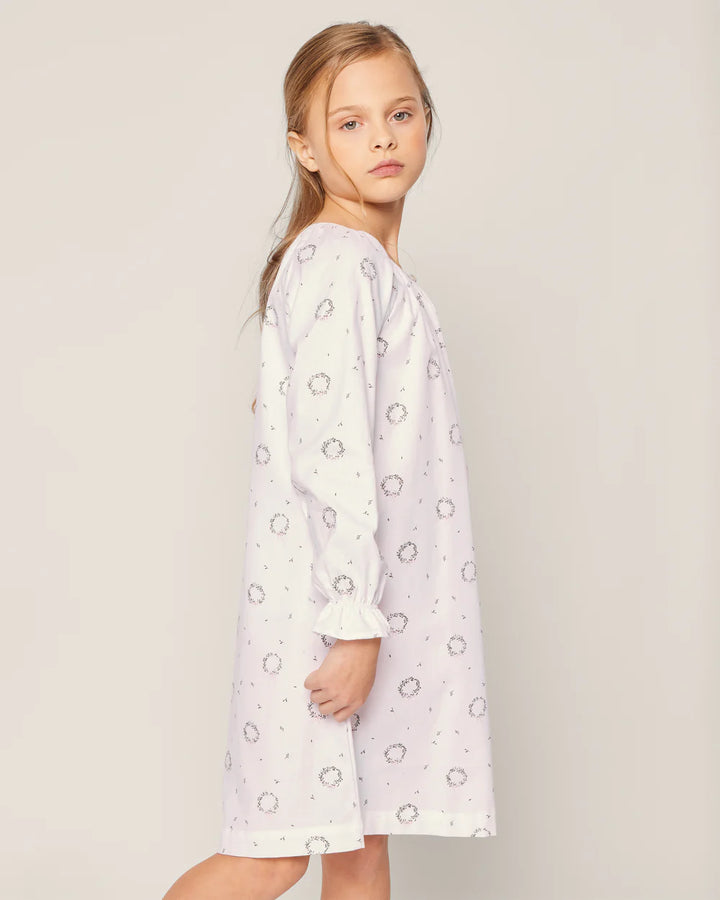 Girl's Twill Delphine Nightgown in Somerset Wreath