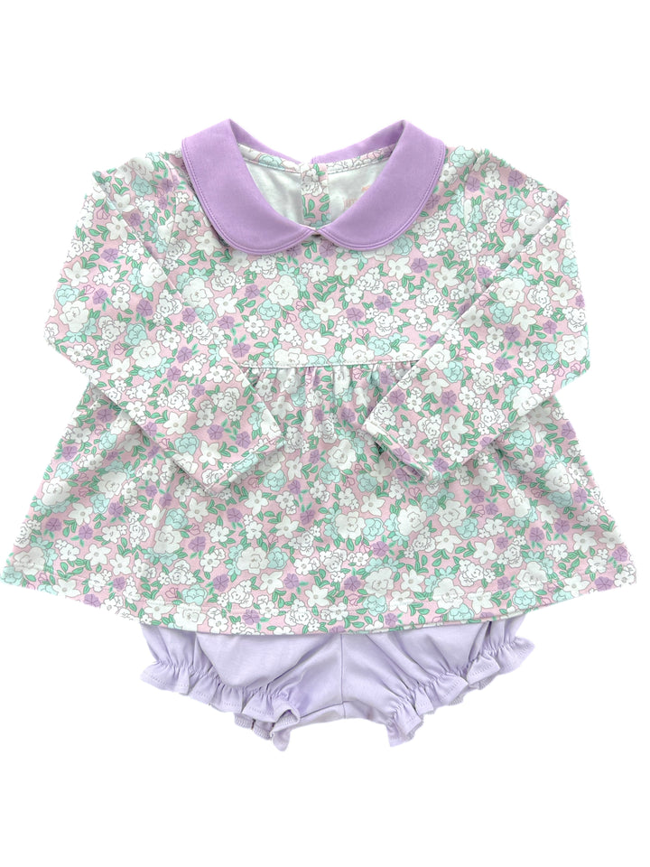 Sally Knit Bloomer Set- Lavender Floral