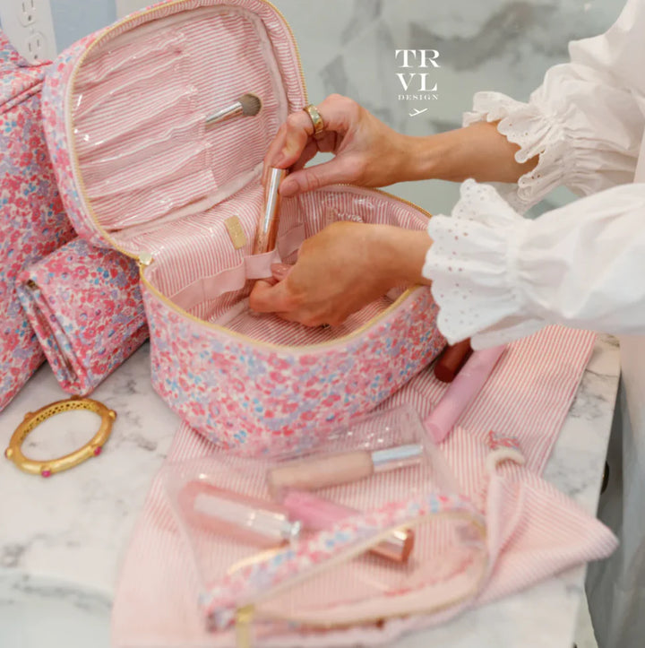 Luxe Marseille Saffiano Cosmetic Train Case
