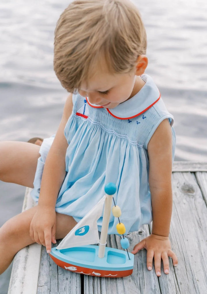 Beckett Bubble- Brentwood Blue Sailboat