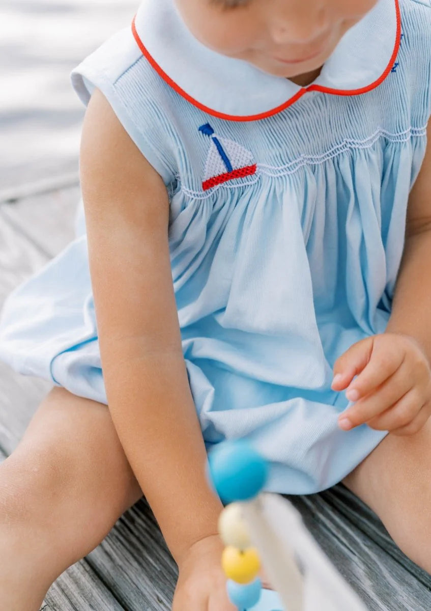 Beckett Bubble- Brentwood Blue Sailboat