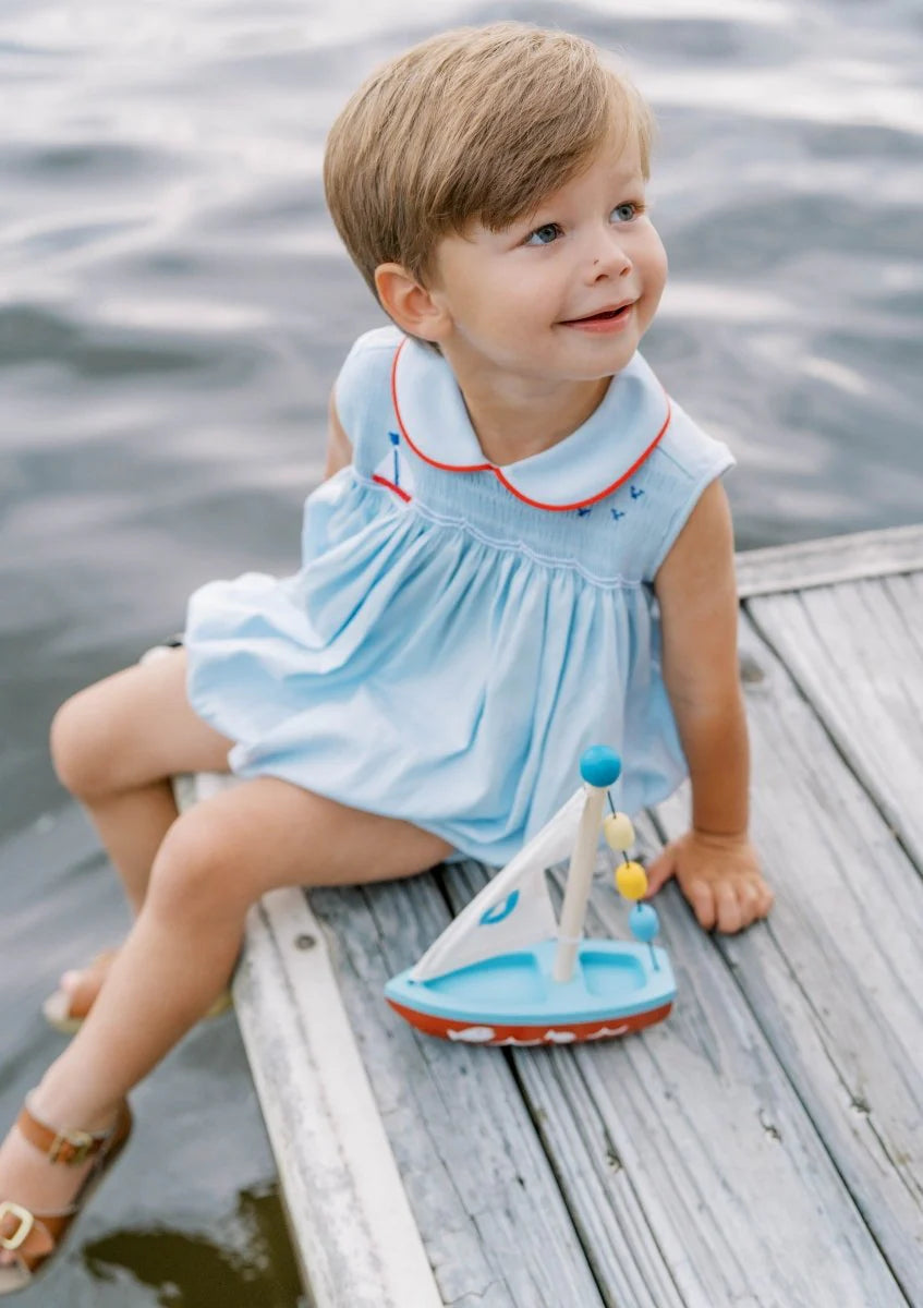 Beckett Bubble- Brentwood Blue Sailboat