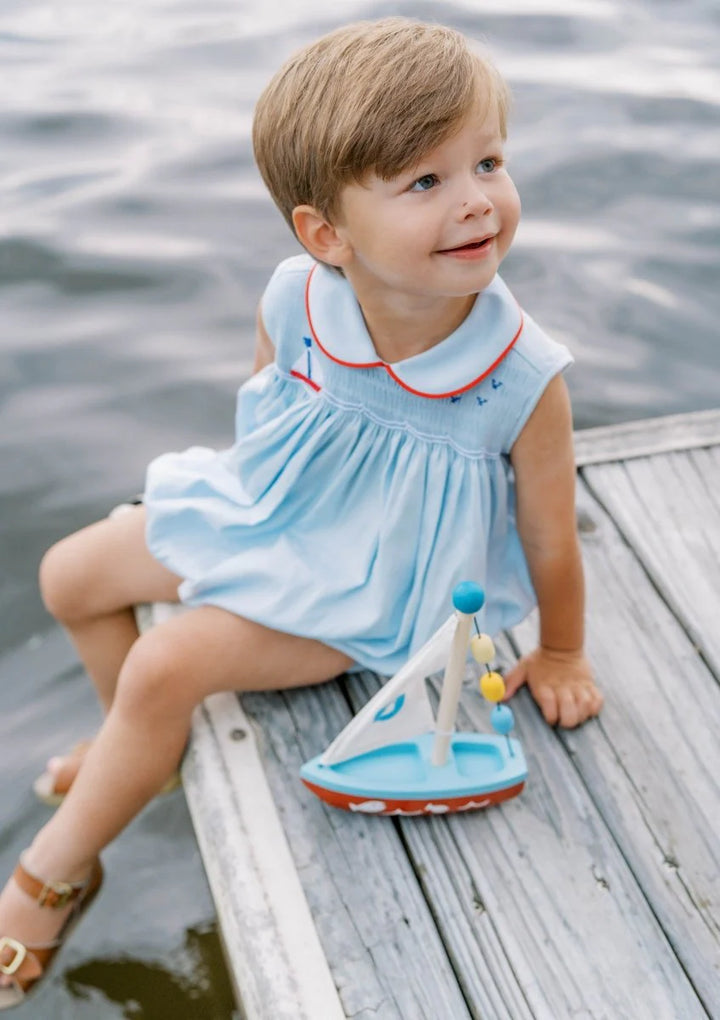 Beckett Bubble- Brentwood Blue Sailboat