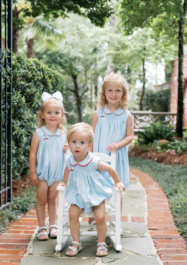 Ella Bubble- Brentwood Blue Sailboat