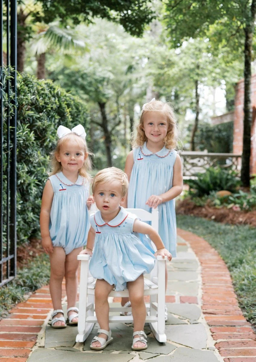 Ella Dress- Brentwood Blue Sailboat