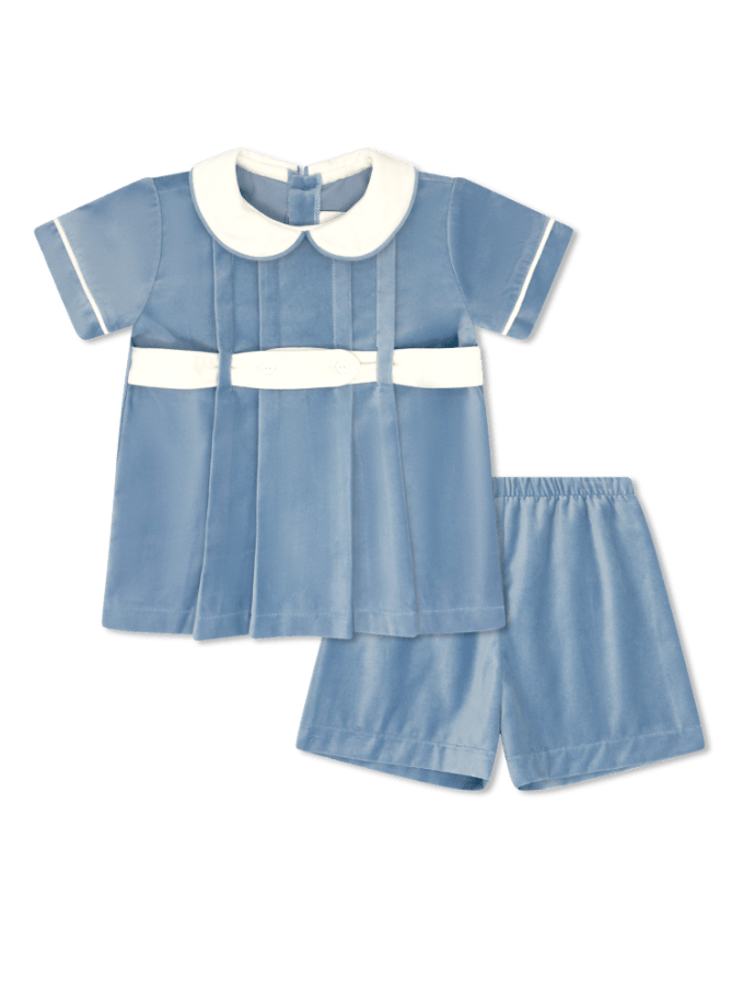 Benton Bloomer|Short Set- Beaufort Blue Velvet