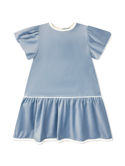 Harper Dress- Beaufort Blue Velvet