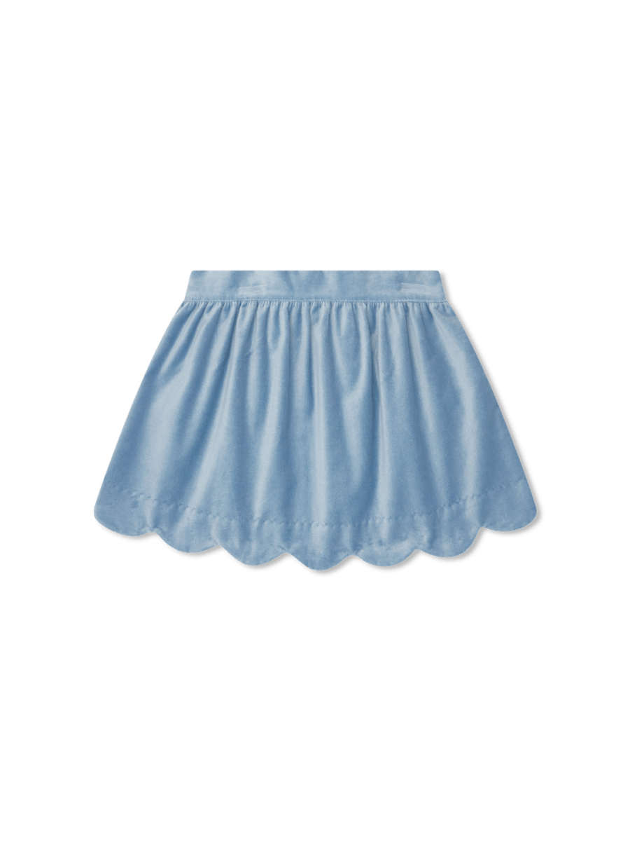 Beaufort Blue Velvet Skirt Set