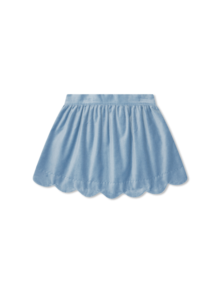 Beaufort Blue Velvet Skirt Set