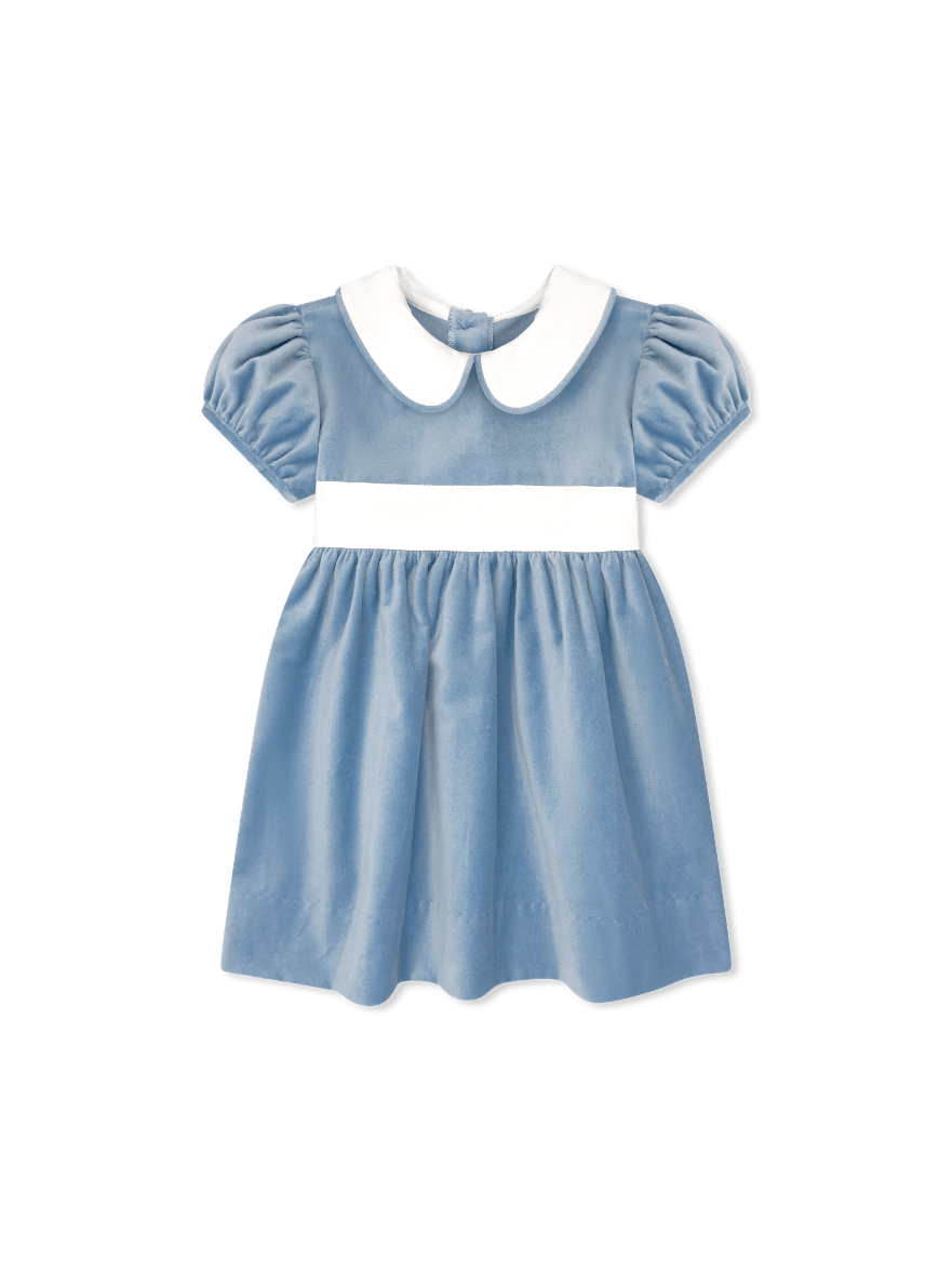 Elenor Dress- Beaufort Blue Velvet