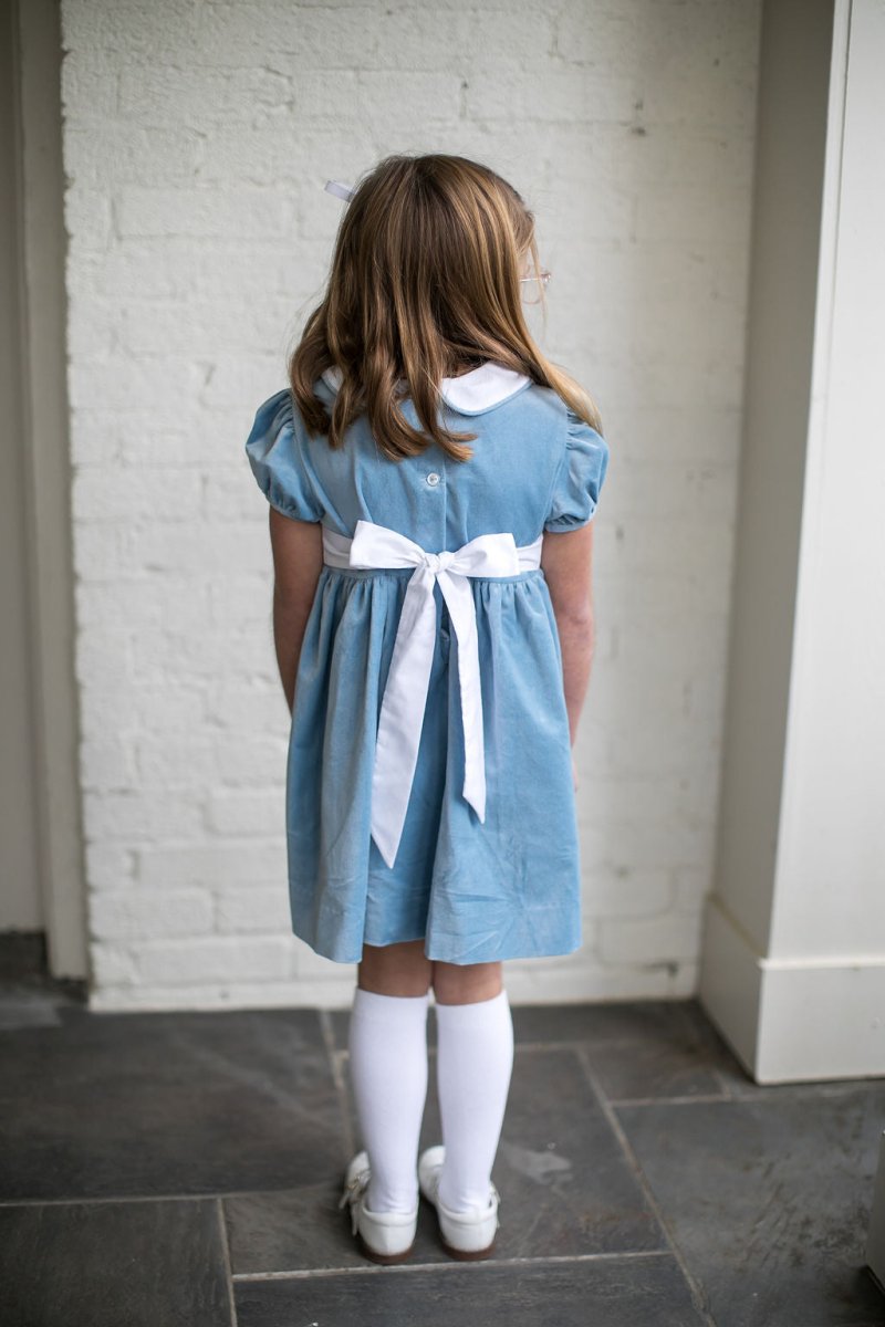 Elenor Dress- Beaufort Blue Velvet