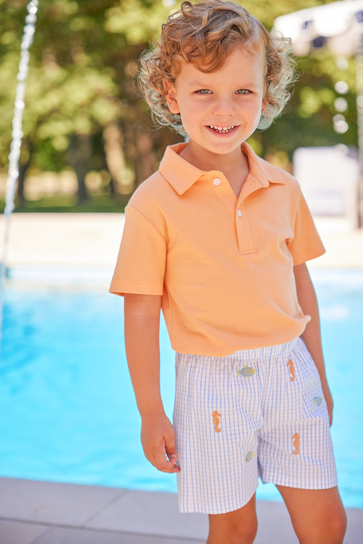 Embroidered Basic Short- Fish
