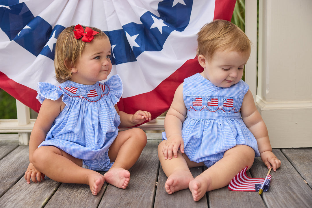 Smocked Apron Bubble- Flags