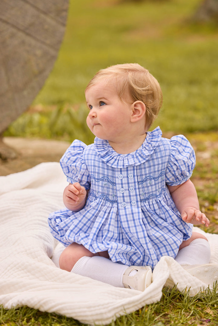 Smocked Bridget Bubble- Woodbury Plaid