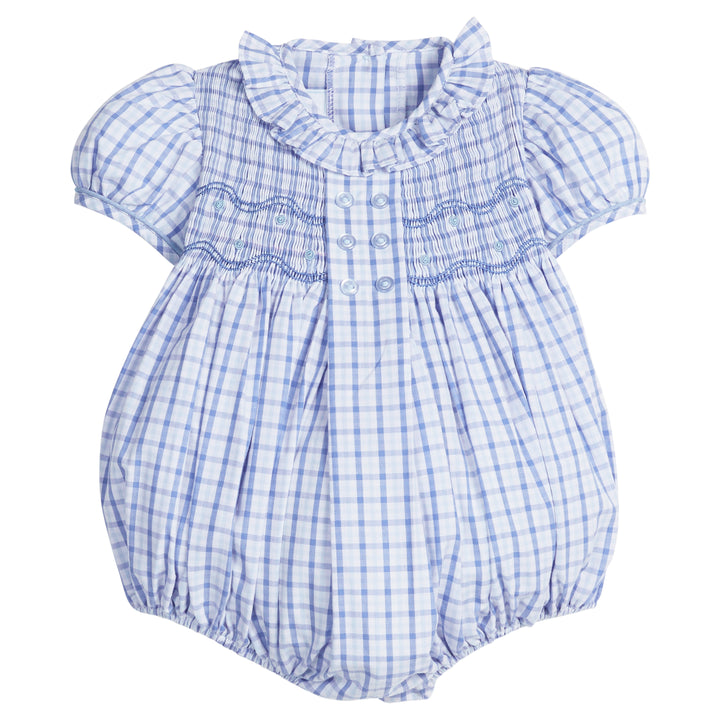 Smocked Bridget Bubble- Woodbury Plaid
